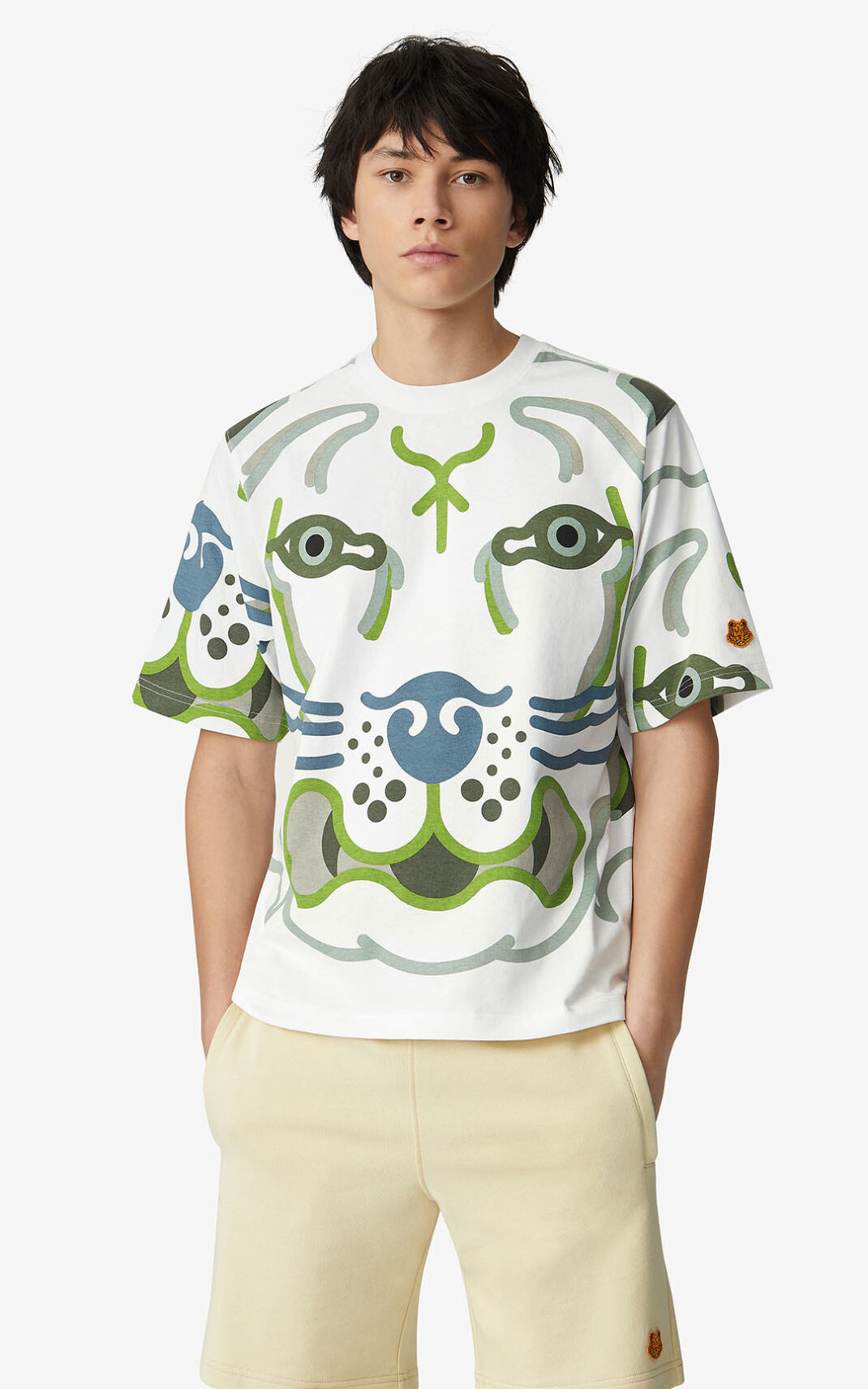 Camisetas Kenzo K Tiger loose Hombre Blancas - SKU.2256957